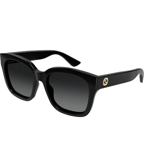 gucci women's 54mm square sunglasses - black|gucci minimal 54mm square sunglasses.